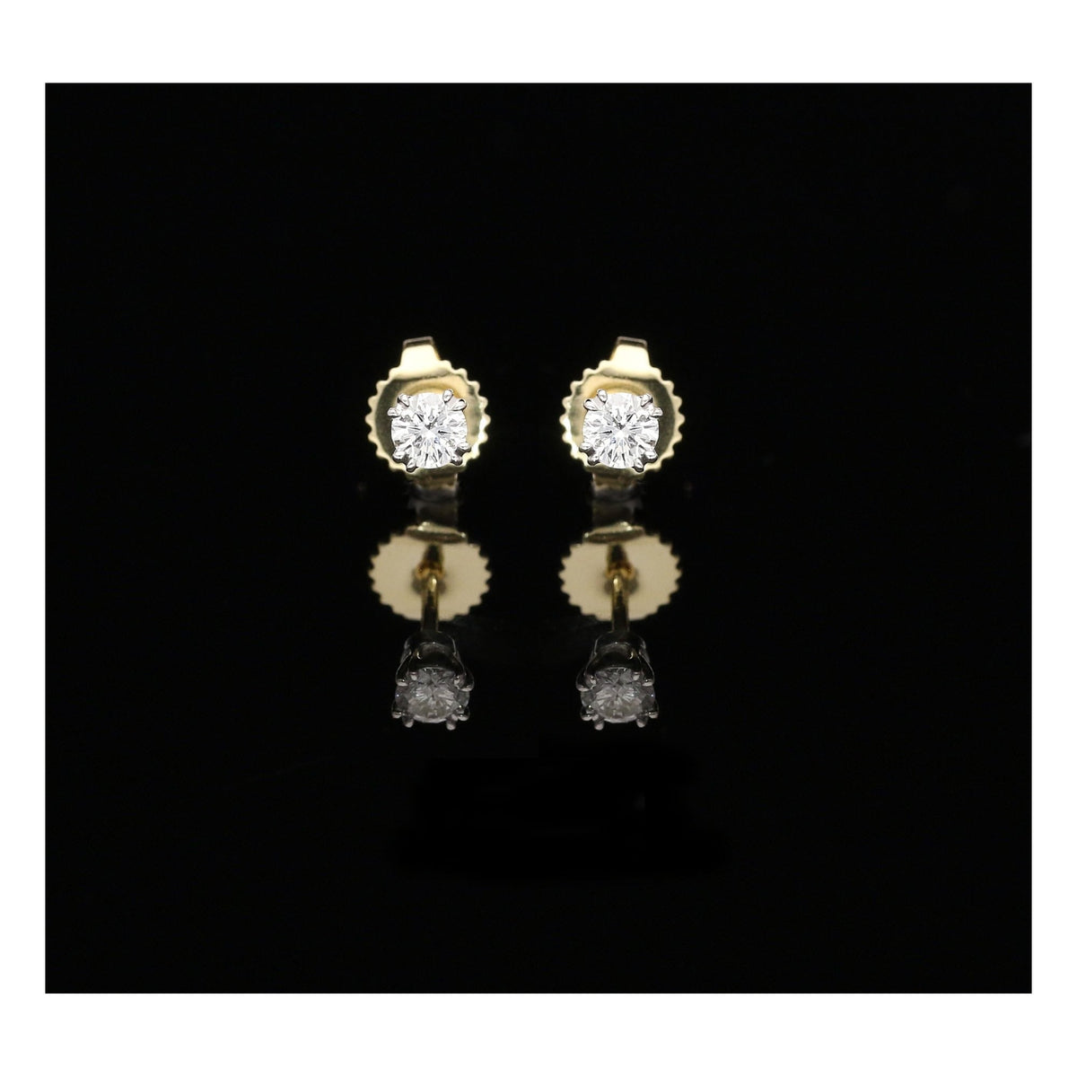 Diamond Stud Earrings - 18ct Gold - 0.30ct