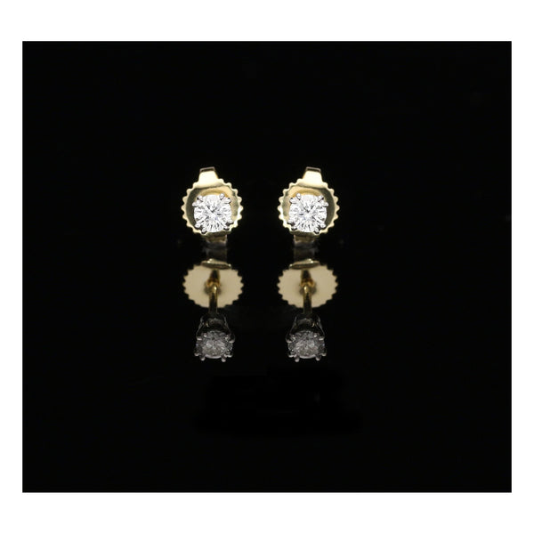 Diamond Stud Earrings - 18ct Gold - 0.30ct