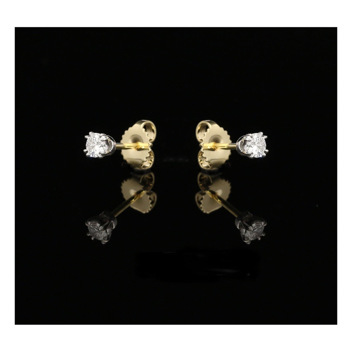 Diamond Stud Earrings - 18ct Gold - 0.30ct