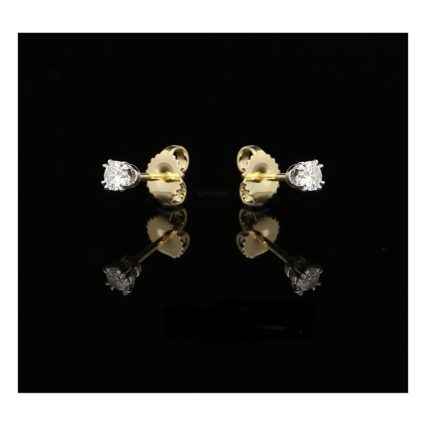 Diamond Stud Earrings - 18ct Gold - 0.30ct