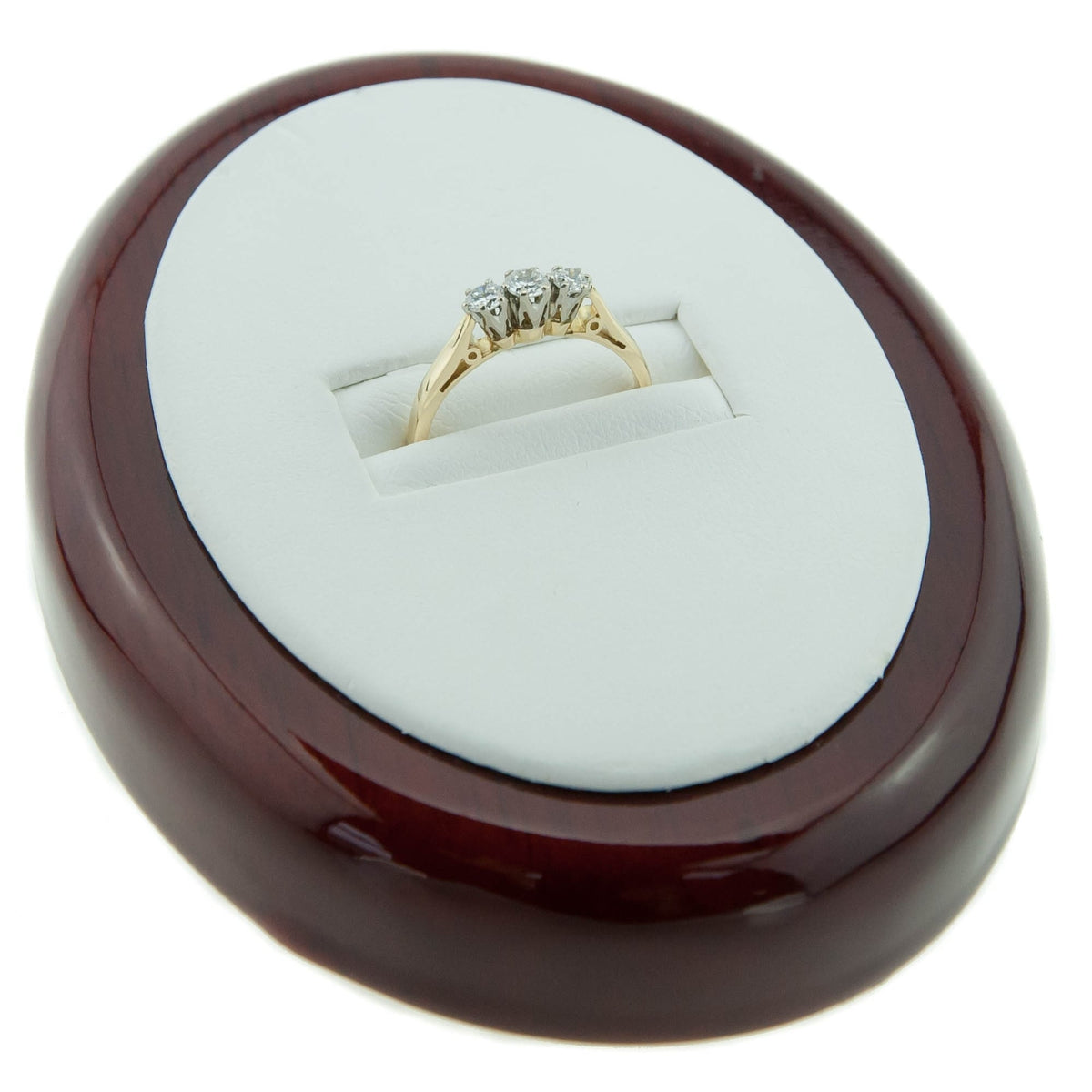 18ct Yellow Gold 3 Stone Diamond Ring - 0.37ct