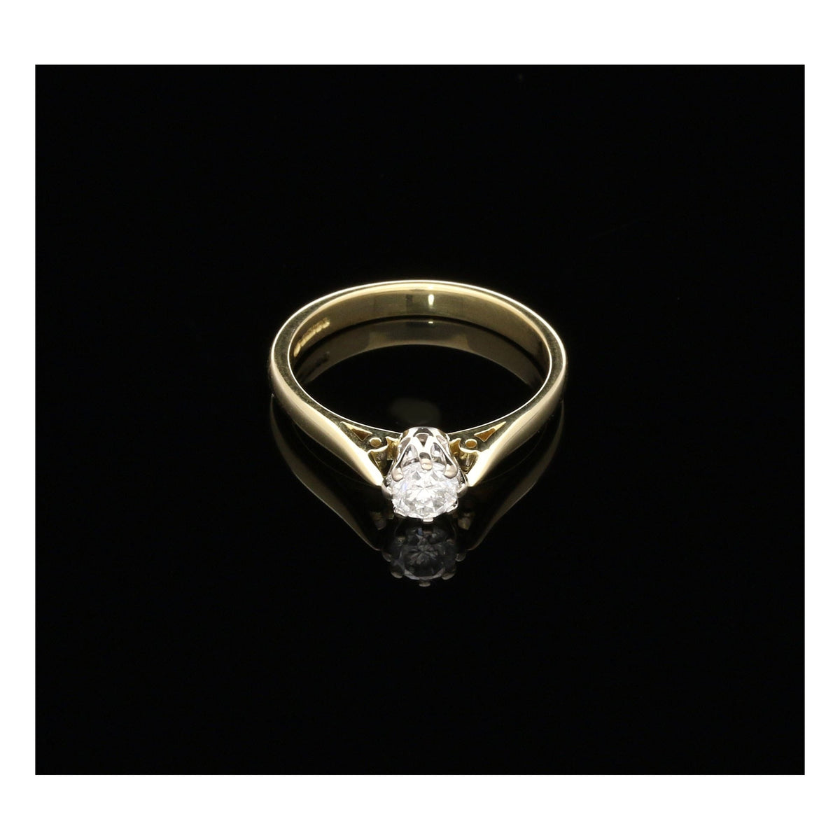 18ct Yellow Gold Engagement Ring - 0.33ct