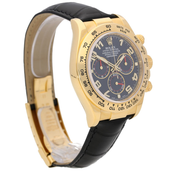 Daytona 116518 - Gents Gold Watch - Leather Strap - 2010