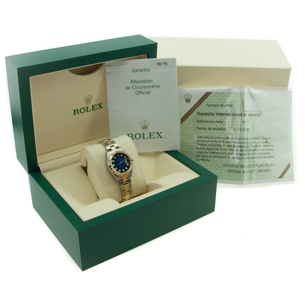 Datejust 79173 - Lady's Watch - Blue Diamond Dial - 2003