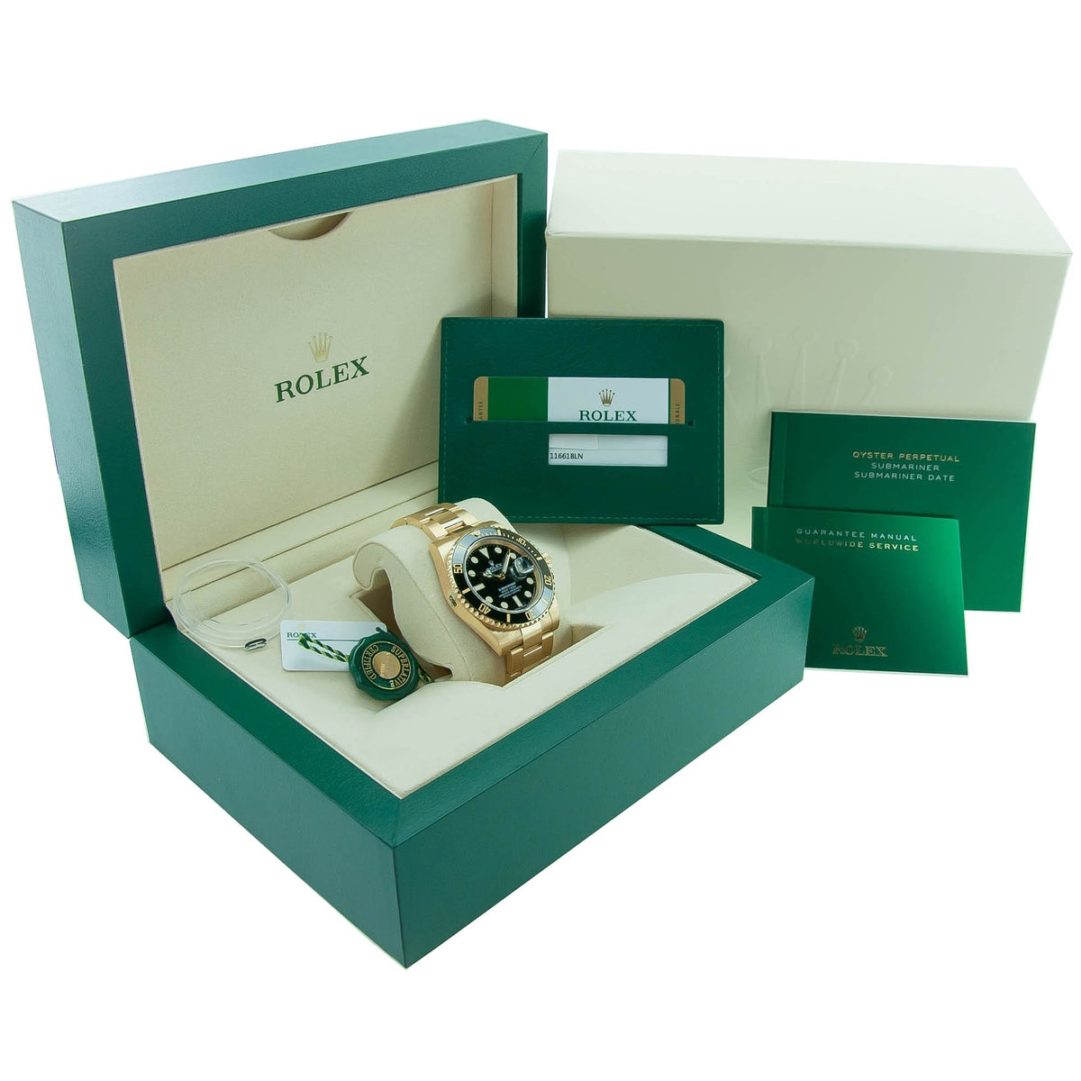 Submariner 116618LN - Gents 18ct Gold Watch - Unworn 2017