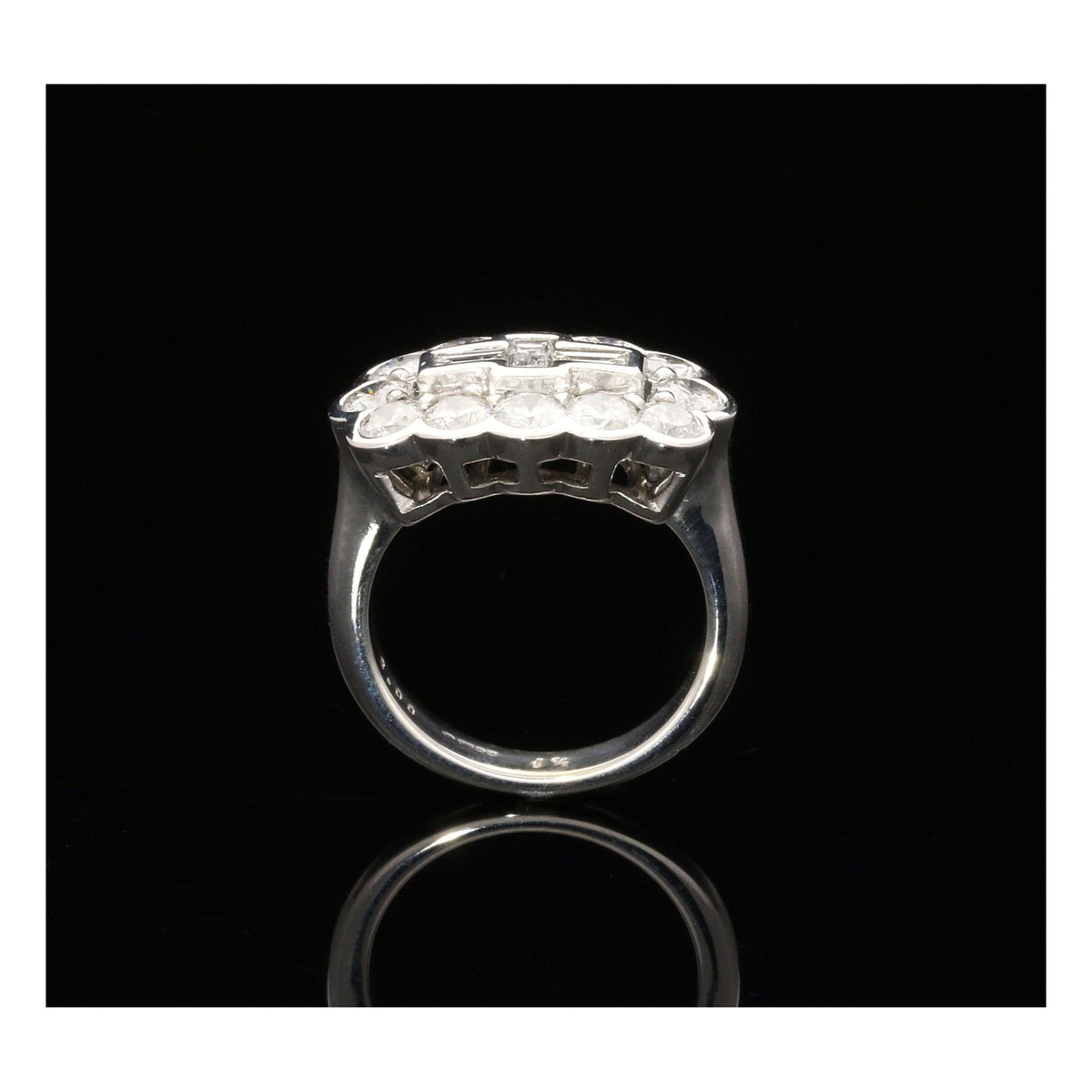 18ct White Gold Diamond Cluster Ring - 2.00ct