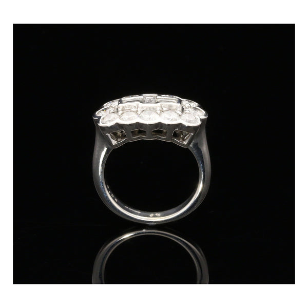 18ct White Gold Diamond Cluster Ring - 2.00ct