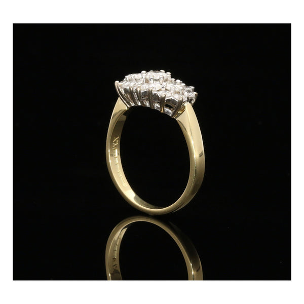18ct Yellow Gold Diamond Cluster Ring - 1.00ct