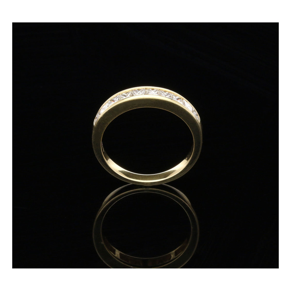 18ct Yellow Gold 0.75ct Diamond Half Eternity Ring