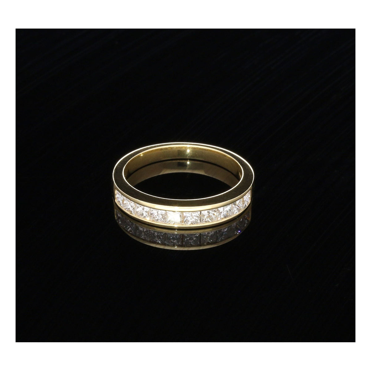 18ct Yellow Gold 0.75ct Diamond Half Eternity Ring