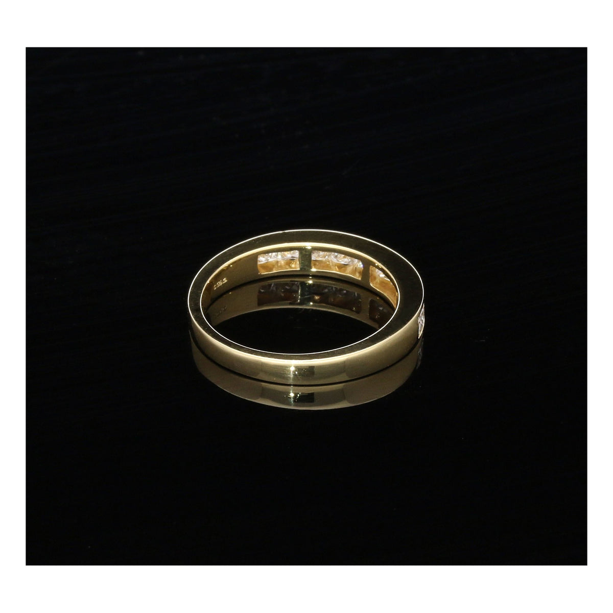 18ct Yellow Gold 0.75ct Diamond Half Eternity Ring