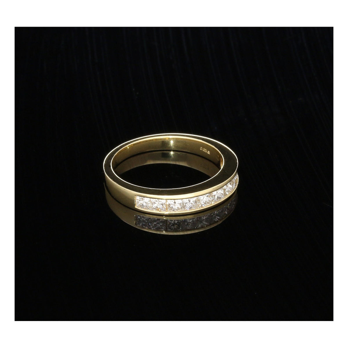 18ct Yellow Gold 0.75ct Diamond Half Eternity Ring