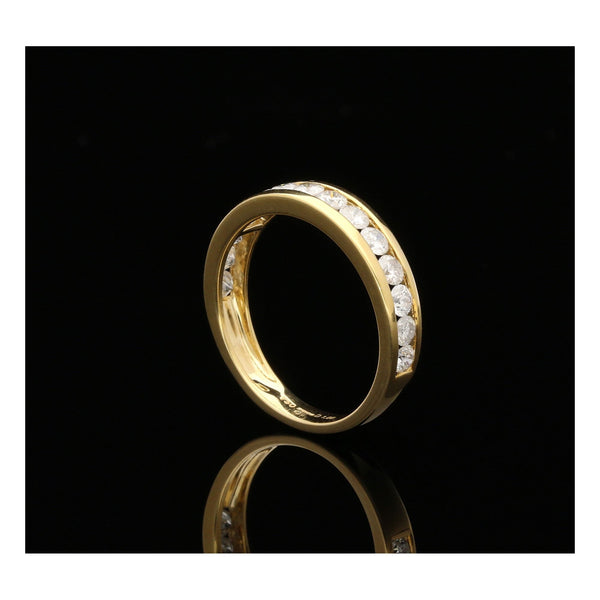 18ct Yellow Gold Diamond Half Eternity Ring - 1.00ct