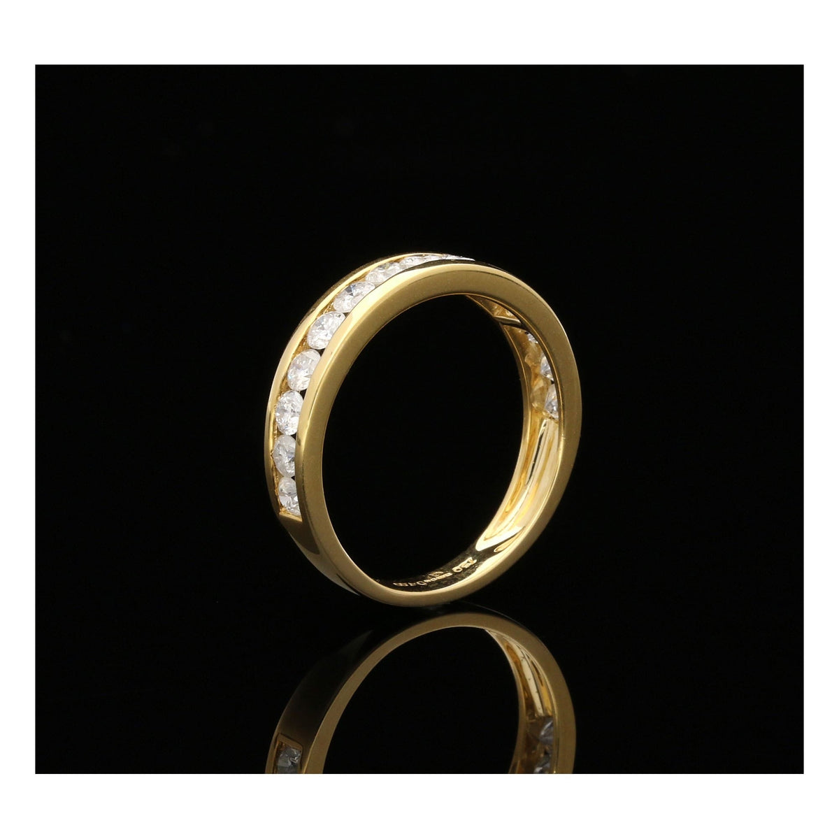 18ct Yellow Gold Diamond Half Eternity Ring - 1.00ct