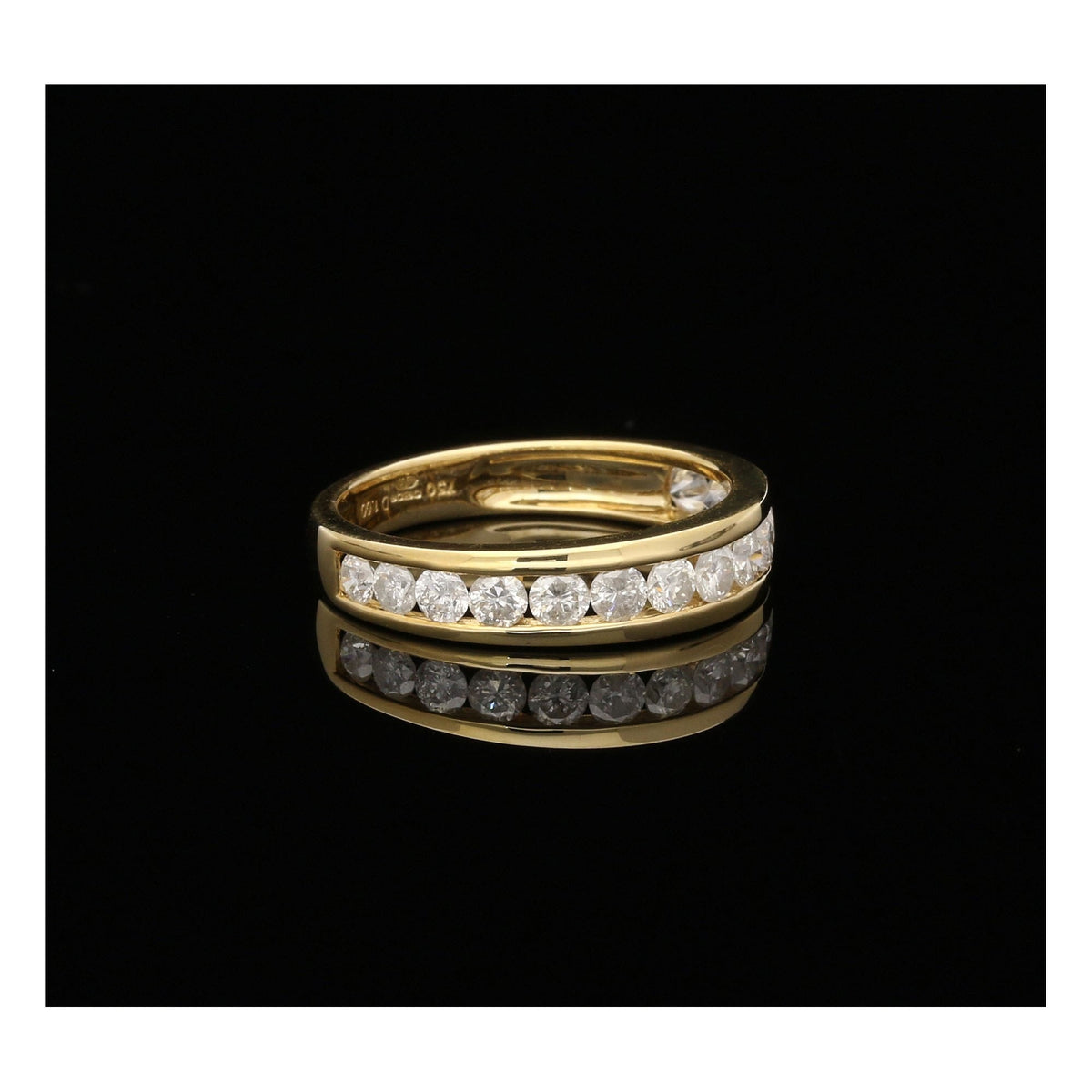 18ct Yellow Gold Diamond Half Eternity Ring - 1.00ct