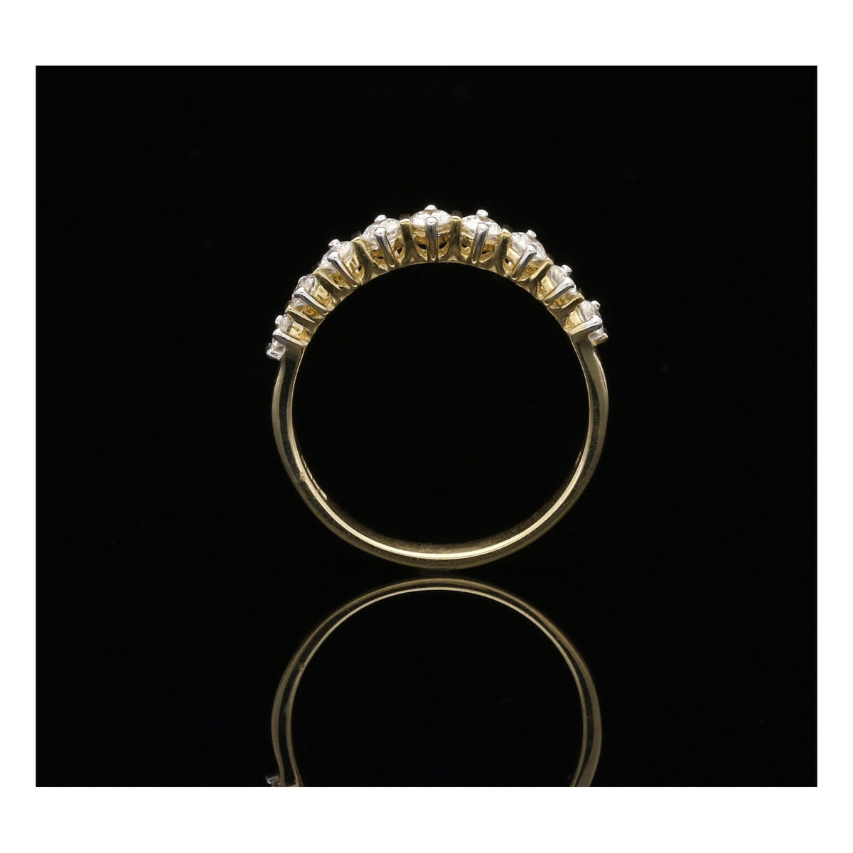 9ct Yellow Gold Diamond Half Eternity Ring - 0.50ct