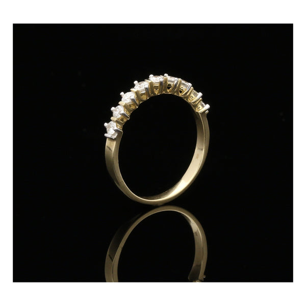 9ct Yellow Gold Diamond Half Eternity Ring - 0.50ct