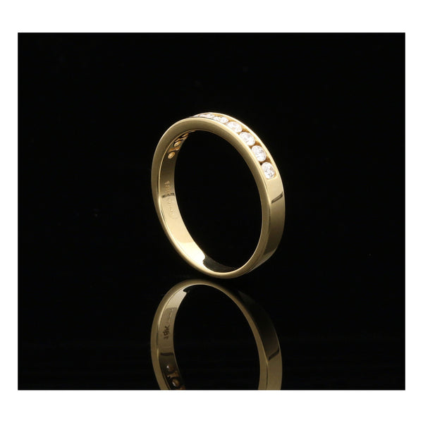 18ct Yellow Gold Diamond Half Eternity Ring - 0.33ct