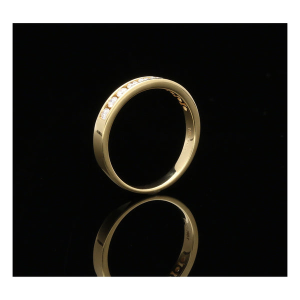 18ct Yellow Gold Diamond Half Eternity Ring - 0.33ct