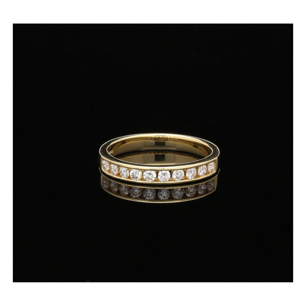 18ct Yellow Gold Diamond Half Eternity Ring - 0.33ct