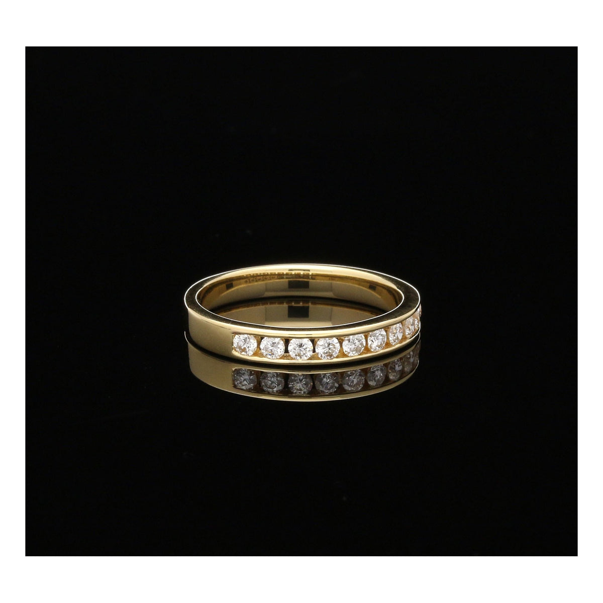 18ct Yellow Gold Diamond Half Eternity Ring - 0.33ct