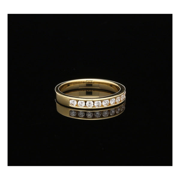 18ct Yellow Gold Diamond Half Eternity Ring - 0.33ct