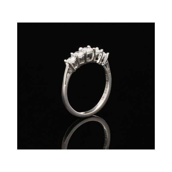 18ct White Gold 5 Stone Diamond Ring - 0.81ct