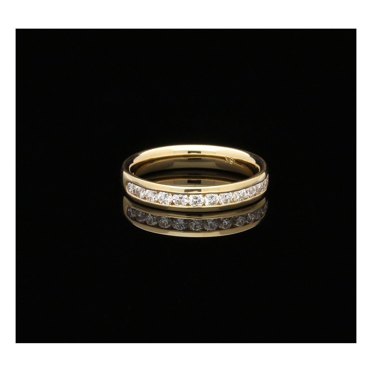 18ct Yellow Gold Diamond Half Eternity Ring - 0.50ct