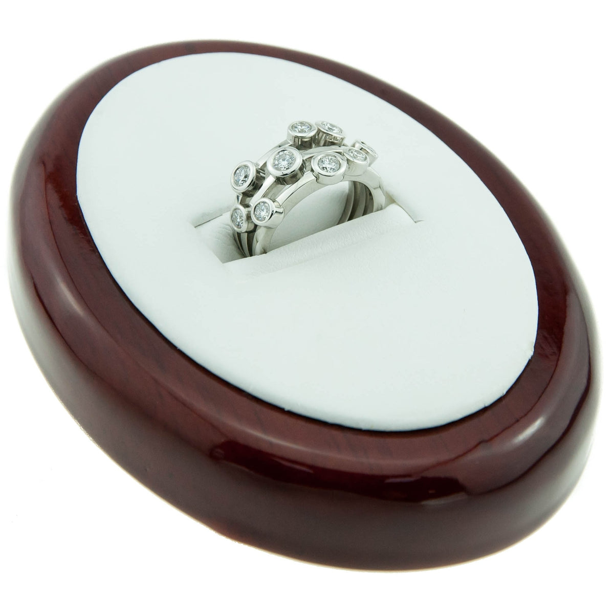 18ct White Gold Nine Diamond Scatter Ring - 0.75ct