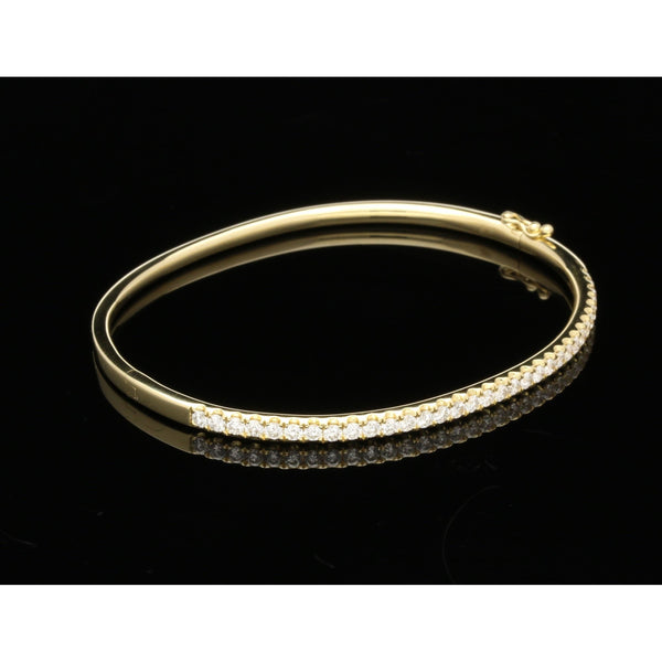 18ct Yellow Gold Diamond Bangle - 1.32ct