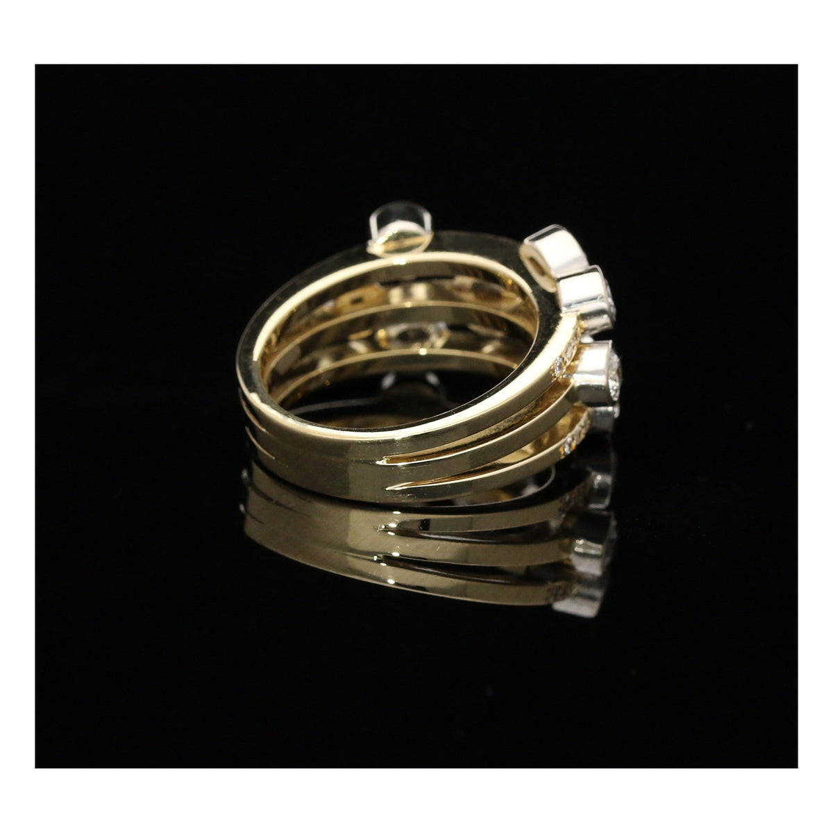 8ct Yellow Gold scatter Diamond Ring - 1.30ct
