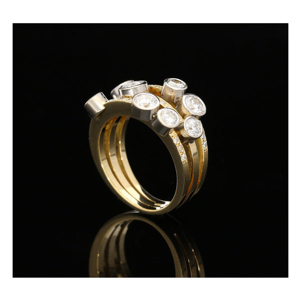 8ct Yellow Gold scatter Diamond Ring - 1.30ct