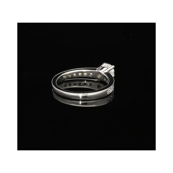 Platinum Diamond Engagement Ring - Diamond Shoulders - 1.00ct