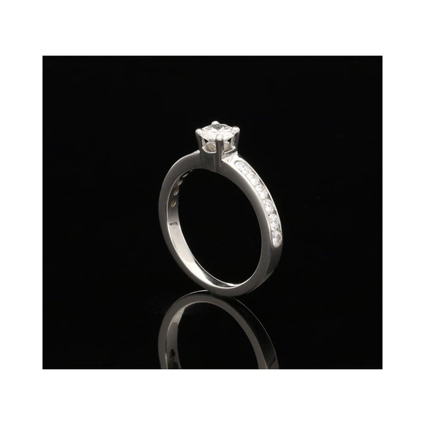 Platinum Diamond Engagement Ring - Diamond Shoulders - 1.00ct