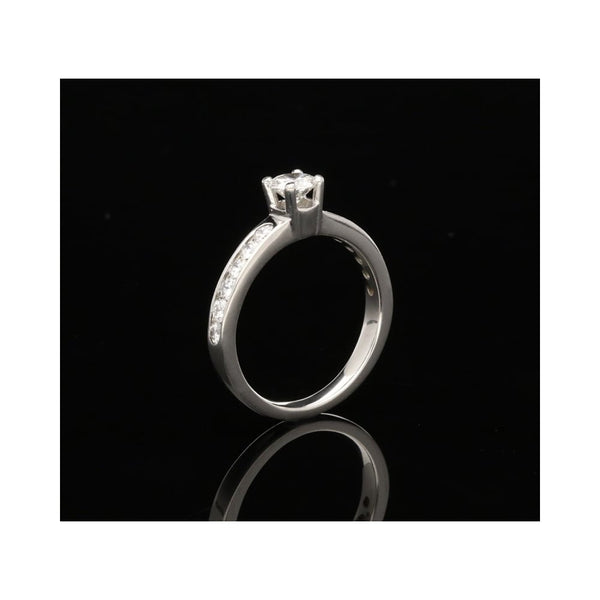 Platinum Diamond Engagement Ring - Diamond Shoulders - 1.00ct