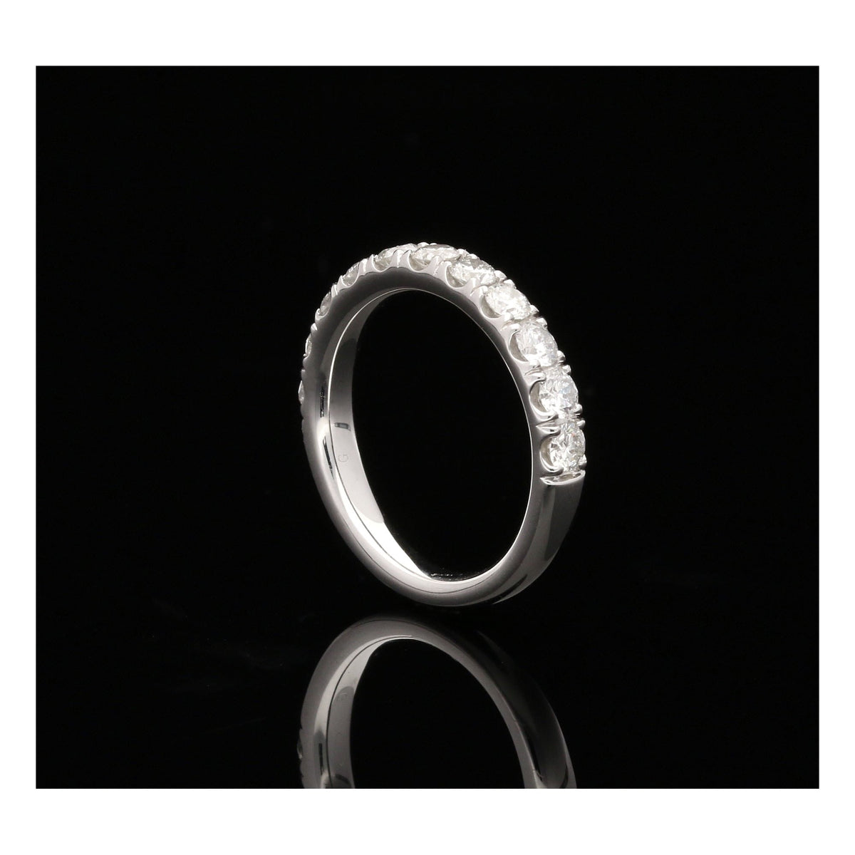 1.00ct Platinum Half Eternity Ring