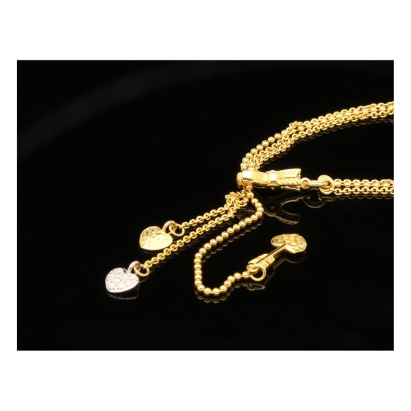 18ct Yellow Gold Heart Necklet