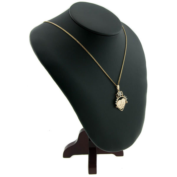 9ct Yellow Gold 'I Love You' Pendant & Chain