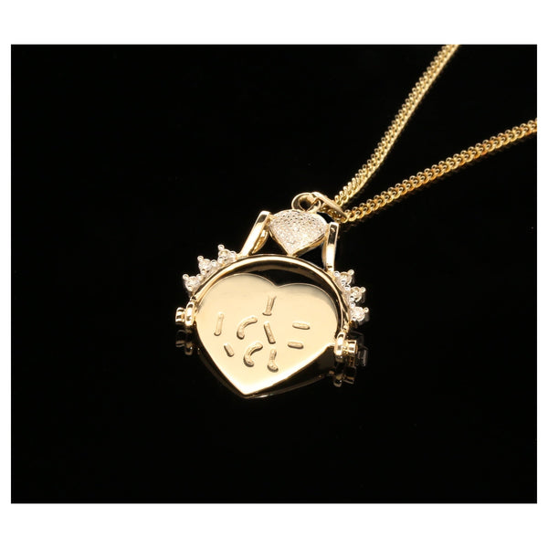 9ct Yellow Gold 'I Love You' Pendant & Chain