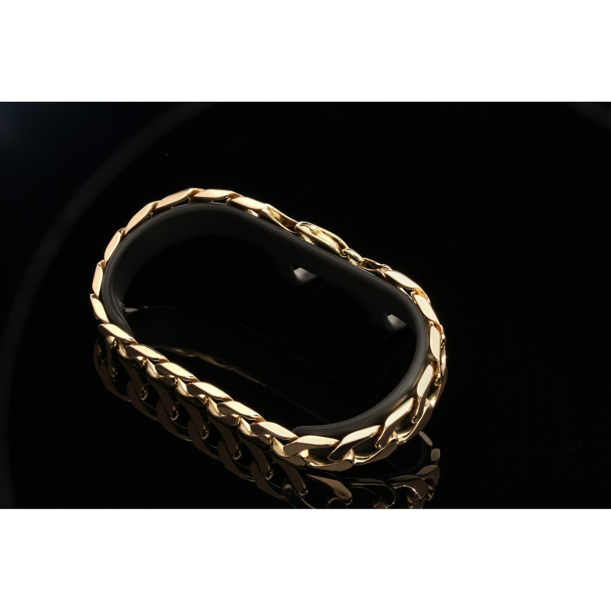 Mens 9ct Yellow Gold Curb Bracelet - 31.60g