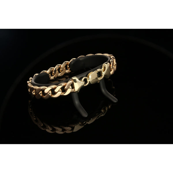 Mens 9ct Yellow Gold Curb Bracelet - 47.60g