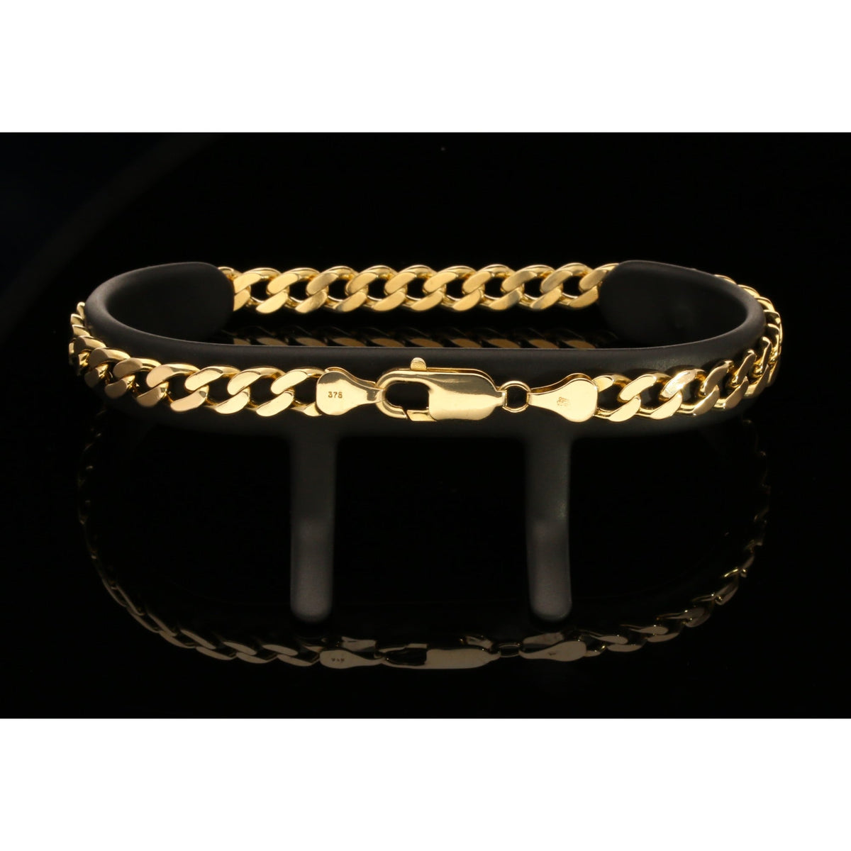 Men's 9ct Yellow Gold Curb Bracelet - 14.60g