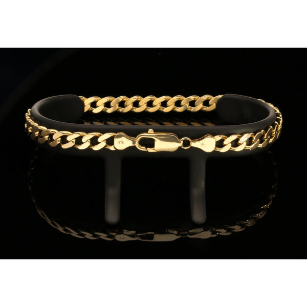 Men's 9ct Yellow Gold Curb Bracelet - 14.60g