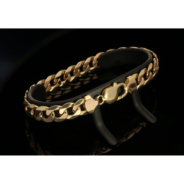 Men's 9ct Yellow Gold Curb Bracelet - 30.50g