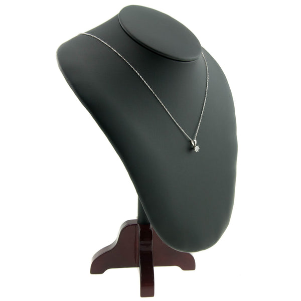 18ct White Gold 0.42ct Diamond Pendant & Chain