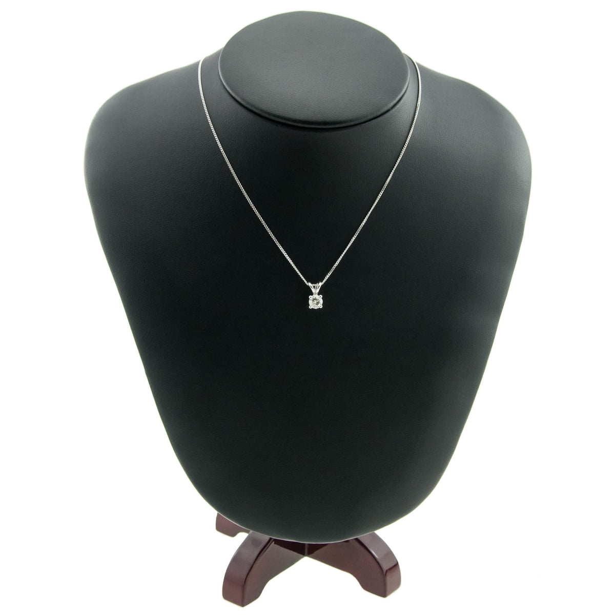 9ct White Gold 0.50ct Diamond Pendant & Chain