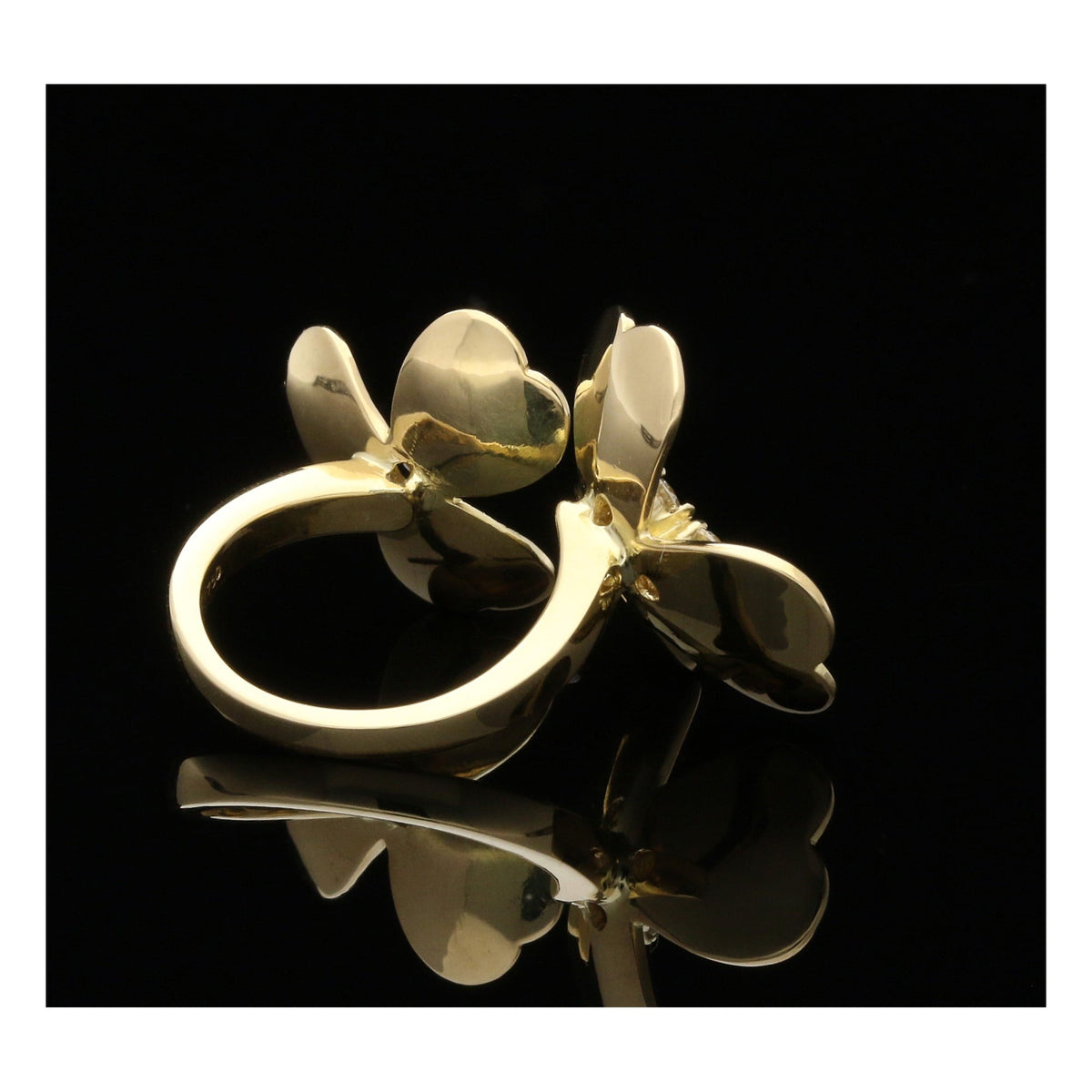 18ct Diamond Double Clover Ring - 0.32ct