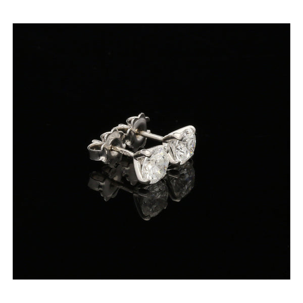 18ct White Gold Diamond Stud Earrings 2.02ct
