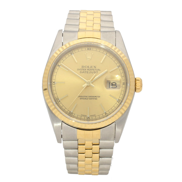 Datejust 16233 - Gold Baton Dial - 2004