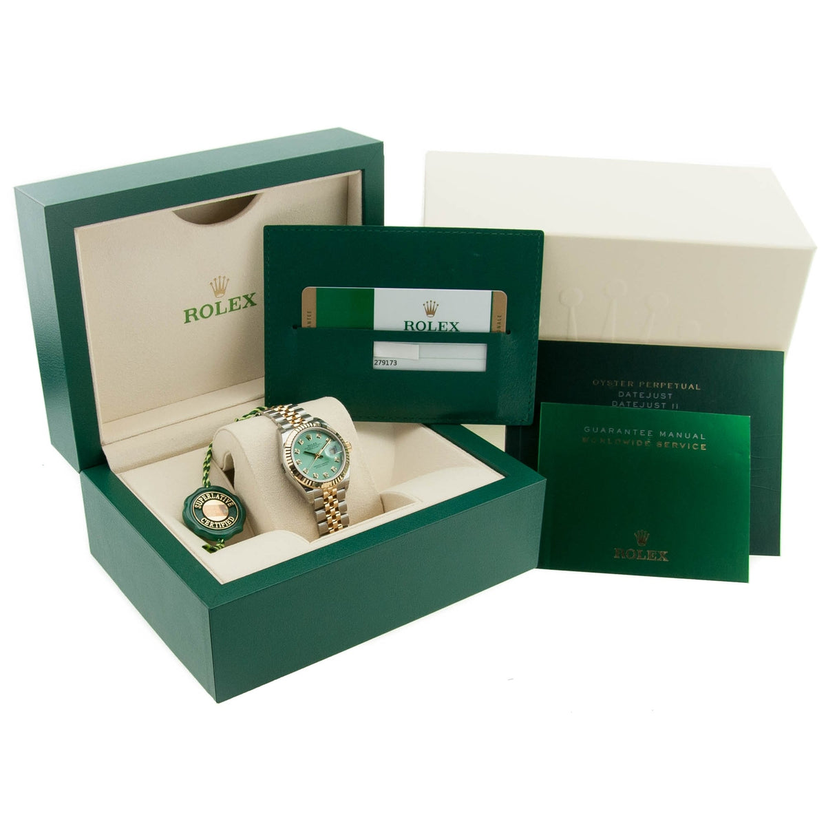 Datejust 279173 - 28mm Ladies Watch - Green Dial - Unworn 2017